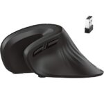 iClever Ergonomic Mouse, Vertical Mouse 6 Buttons Adjustable DPI with USB Computer Mouse, 2.4G Optical Wireless Mouse for Laptop/Mac/PC, Black