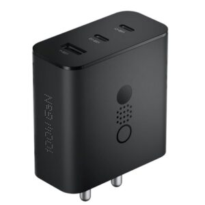 CMF BY NOTHING 100 W Power GaN 5 A 3 Port Mobile Charger with Detachable Cable (Dark Grey, Cable Included)