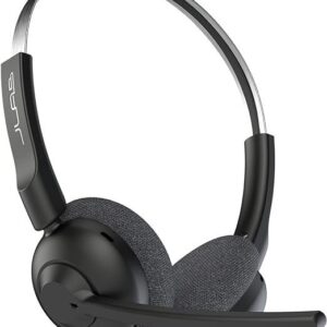 JLab Go Work Pop On-Ear Wireless Headset, Black, 50+ Hours Playtime, Bluetooth Multipoint, Rotating Boom Mic, Noise Canceling MEMS Microphone, Light-Weight and Portable, for PC/Mac or Mobile
