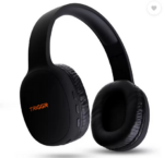 TRIGGR Trinity 1 with 40mm Drivers, Fast Charging, 50H Battery, Rubber Finish, v5.4 Bluetooth (Midnight Black, On the Ear)