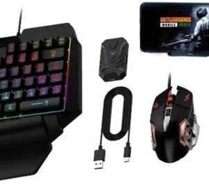 Decasa Bluetooth Gaming Keyboard Mouse Convertor for Smartphone 4 in 1 Mobile Game Combo Set