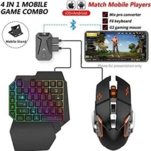 Confiavel Bluetooth Gaming Keyboard Mouse Convertor For Smartphone 4 in 1 Mobile Game Combo Set