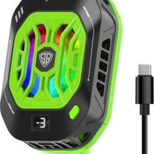SpinBot IceDot Neo semi-conductor based Mobile Cooler with Temperature Display|RGB Light  Gaming Accessory Kit??(Black, For Android, iOS)