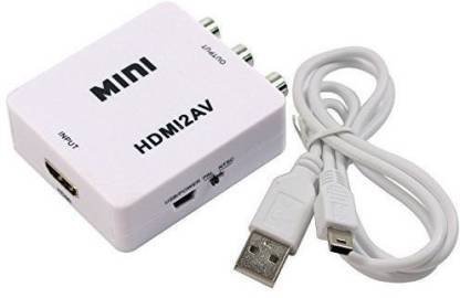 TrustEdge TV-out Cable MINI HDMI2AV UP Scaler 1080P HD Video??(White, For TV)